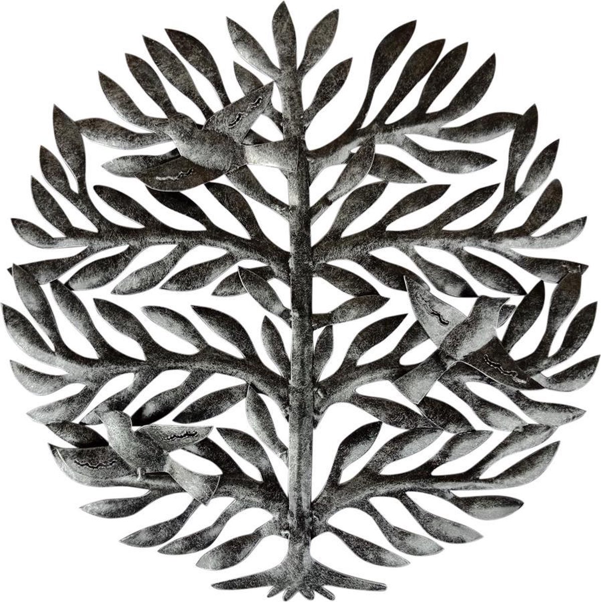Muurdecoratie - Metaal - Boom - Rond - 35x35x2 cm - Sarana - Indonesie - Fairtrade