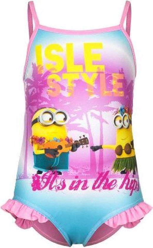 Badpak van Minions Hawai Roze maat 104