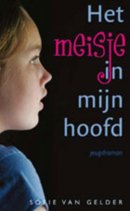 Boekomslag van 'Het meisje in mijn hoofd' met een close-up van een meisje dat naar links kijkt.