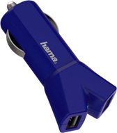 Hama Alu dual-USB autolader 3.4A blauw