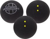 3 squashballen dubbel gele stip van unsquashable