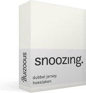 Snoozing - Dubbel Jersey - Hoeslaken - Eenpersoons - 90x210/220 cm - Ivoor