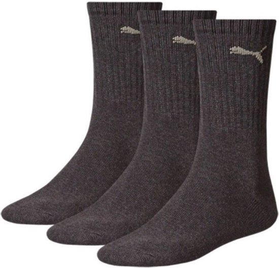 Foto: Puma sportsokken sport 3 paar unisex maat 39 anthracite