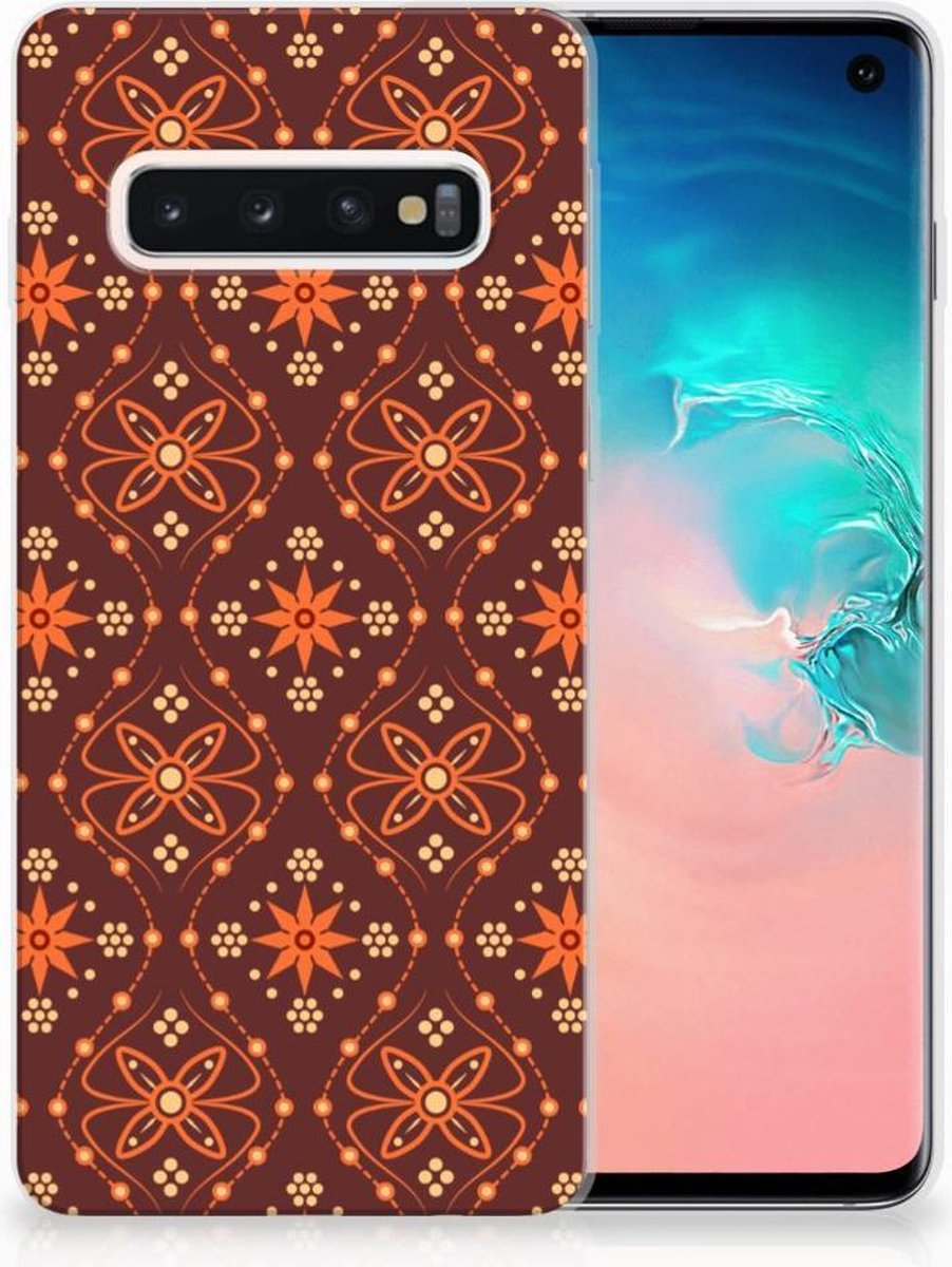 Samsung Galaxy S10 TPU bumper Batik Brown