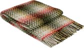 MOST wollen plaid Malta - Rood/Groen - 70% merino wol