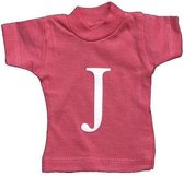Naamslinger Lettershirts roze J