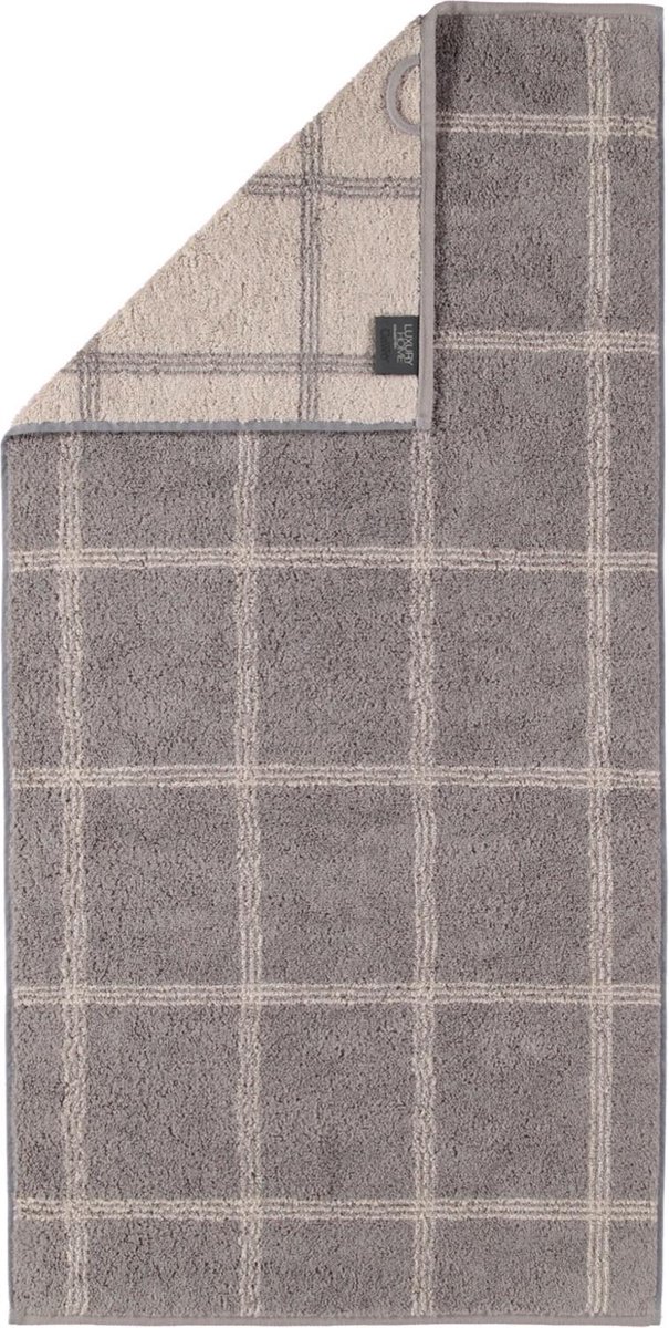Cawo Two-Tone Grafik Badhanddoek - Graphit 80x150
