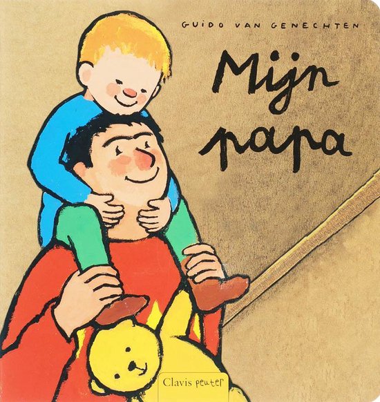 Cover van het boek 'Mijn papa kartonboekje' van Guido van Genechten
