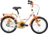 Bike Fun Lollipop - Fiets - Meisjes - Wit;Oranje - 16 Inch