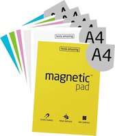 Magnetic Pad, set van 6 notitieboekjes A4 (210x297mm) x 50 sheets, in diverse klassieke kleuren