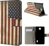 Huawei Ascend Y635 book case hoesje USA vlag