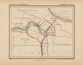 Historische kaart, plattegrond van gemeente Maasdam in Zuid Holland uit 1867 door Kuyper van Kaartcadeau.com