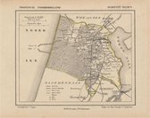 Historische kaart, plattegrond van gemeente Velsen in Noord Holland uit 1867 door Kuyper van Kaartcadeau.com