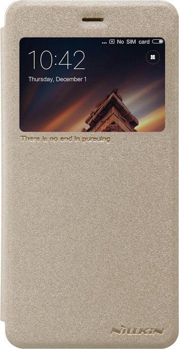 Nillkin Sparkle S-View Book Case voor Xiaomi Redmi 4A - Goud