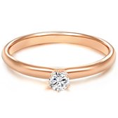 Tresor Solitaire ring - Sterling zilver - Roségoud - 50