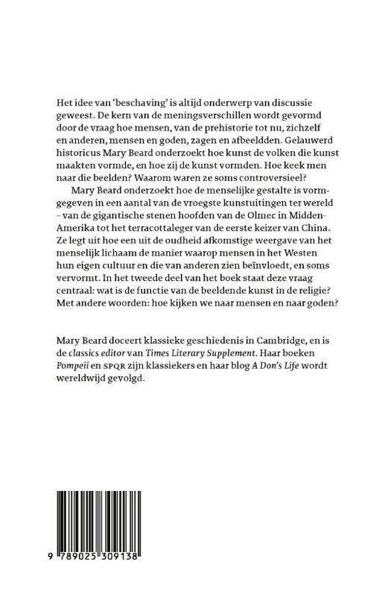 Boekomslag van 'Hoe wij kijken; met gelovige ogen' door Mary Beard. Bevat tekst over de inhoud van het boek.