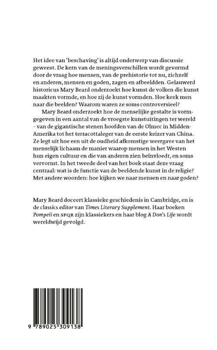 Boekomslag van 'Hoe wij kijken; met gelovige ogen' door Mary Beard. Bevat tekst over de inhoud van het boek.