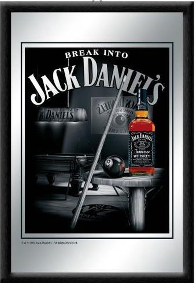 Mirrors Jack Daniel's Break into Spiegel 20x 30 cm. Zie afbeelding
