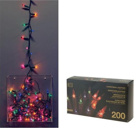Kerstverlichting mini gekleurd binnen 200 lampjes | bol.com