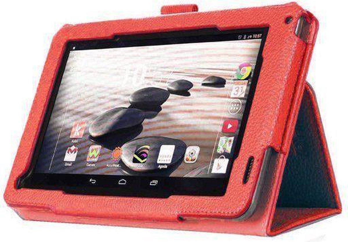 Acer Iconia Tab B1-720 Leather Stand Case Rood Red