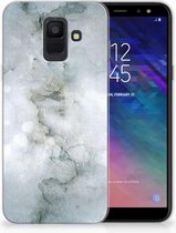 Geschikt voor Samsung Galaxy A6 (2018) Uniek TPU Hoesje Painting Grey