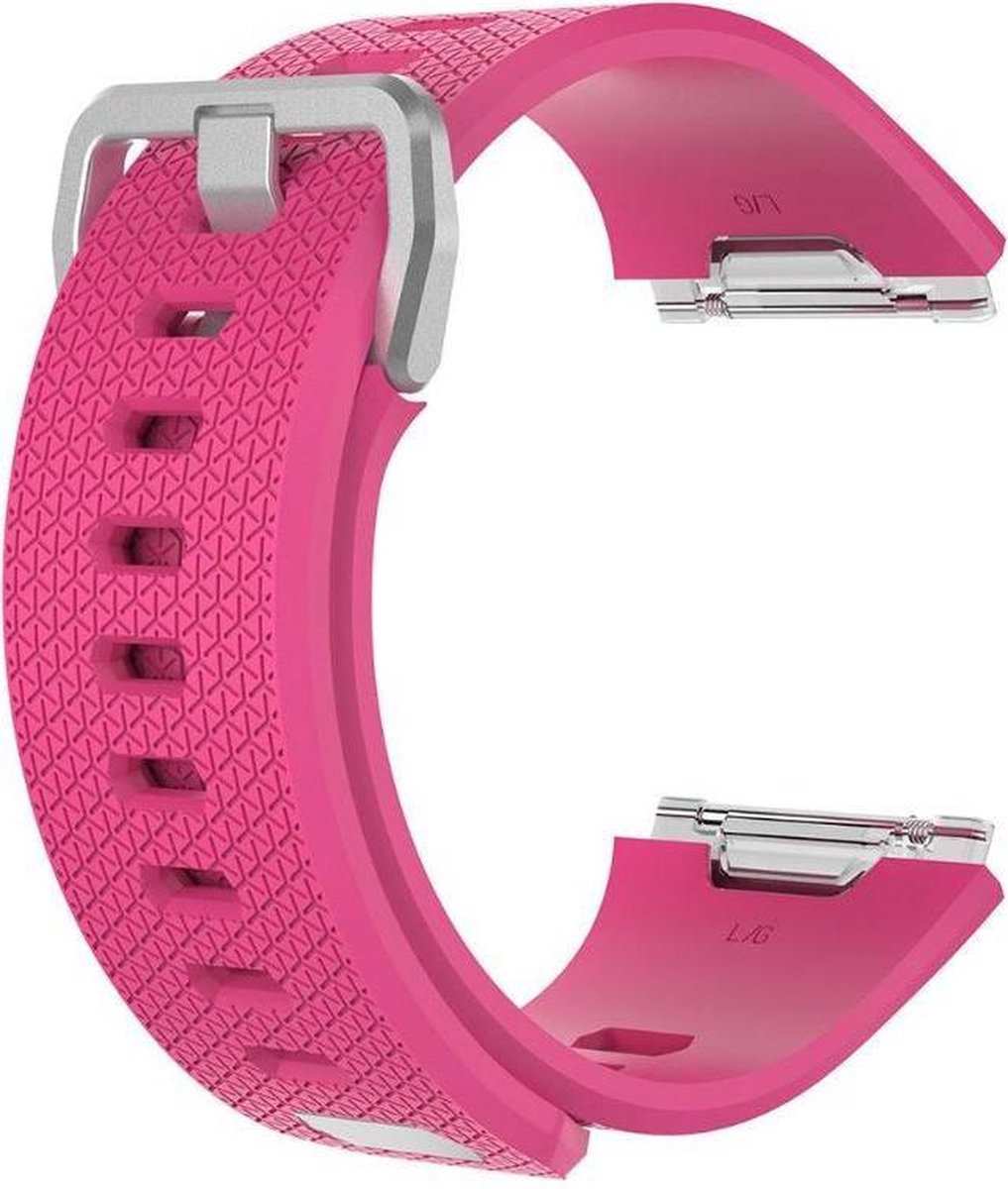KELERINO. Siliconen Bandje voor Fitbit Ionic Gespsluiting - Magenta - Small