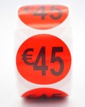 Prijsstickers op tol 45 euro 2cm - 500 stuks