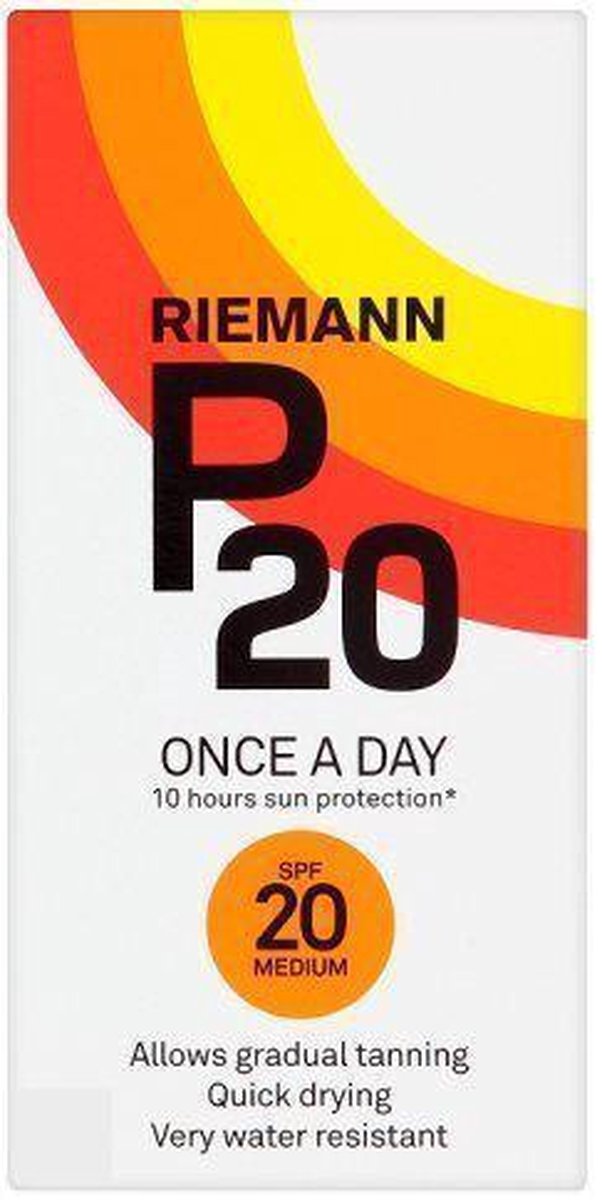 Riemann P20 P20 Riemann Once A Day Factor 20 - 200 ml - 200 ml - Zonnebrandcrème