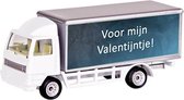 LKMN Speelgoedvoertuig vrachtwagen met tekst kunststof-wit