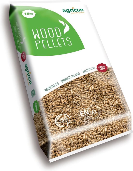 Pallet Agricon houtpellets Excellent 990KG - 66 zakken van 15KG | bol.com