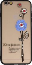 Blauw Love Forever back case Hoesje voor Apple iPhone 6 / 6s Plus