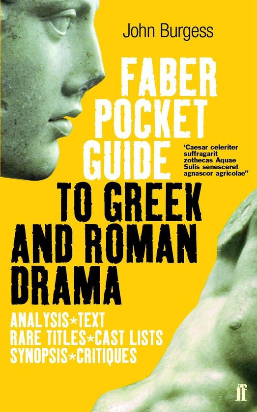 The Faber Pocket Guide to Greek and Roman Drama - cover
