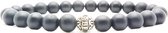 Beaddhism - Armband - Matt Black - Gosha - 8 mm - 20 cm