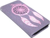 Roze dromenvanger kunstleer hoesje iPhone SE (2020)/ 8/ 7