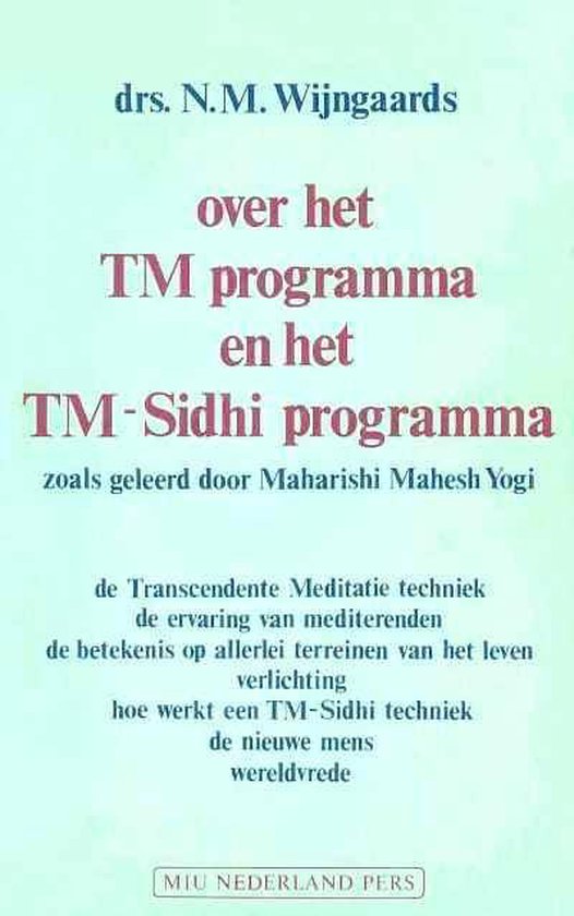 Foto: Over het tm programma en het tm sidhi programma