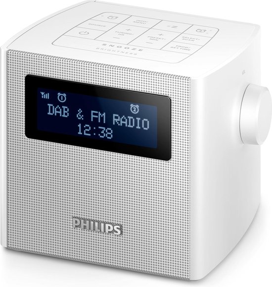 Philips AJB4300 - Wekkerradio met DAB+ - Wit | bol