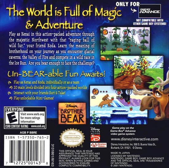 Disney's Brother Bear (Gameboy Advance) Games