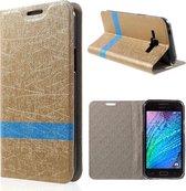 Samsung Galaxy J1 Hoesje Goud (binnenkant rubber)