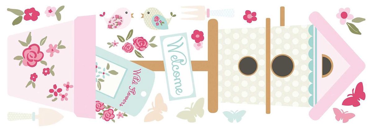 Muurstickers Welcome - Large - Crearreda - Wall_stickers - Roze - Vinyl
