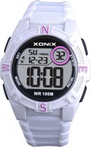 Xonix KQA-004 - Horloge - Digitaal - Kinderen - Unisex - Siliconen band - ABS - Cijfers - Achtergrondverlichting - Alarm - Start-Stop - Chronograaf - Tweede tijdzone - Waterdicht -