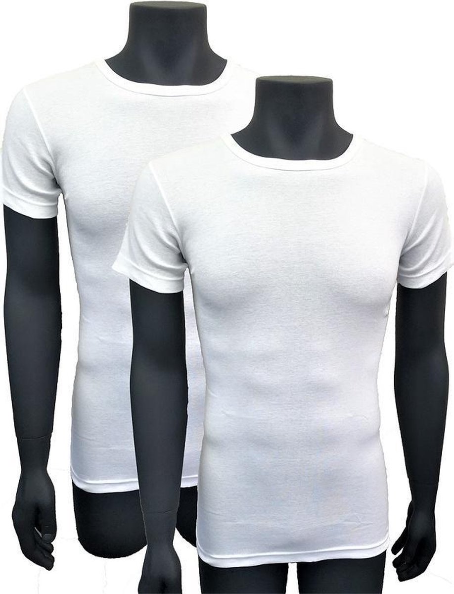 Naft extra lange t shirts 2pack wit S-M