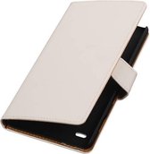 Bookstyle Wallet Case Hoesjes Geschikt voor Sony Xperia C4 Wit