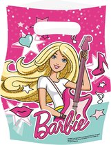 Barbie Uitdeelzakjes Popstar 23x16,5cm 8 stuks