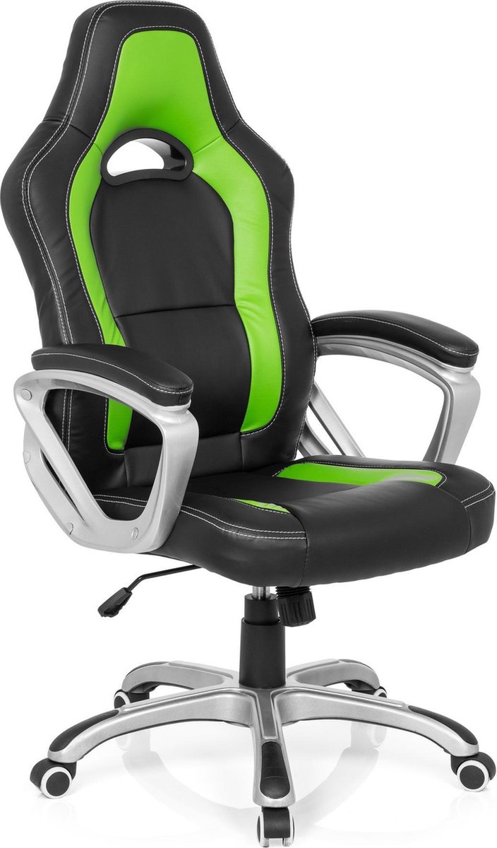 hjh office Gaming Zone Pro AB100 - Bureaustoel - Kunstleder - Zwart / groen