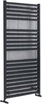 Design radiator verticaal handdoekradiator aluminium mat antraciet 180x50cm1031 watt- Eastbrook Velor