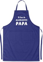 Mijncadeautje - Luxe keukenschort - Allerliefste Papa - Blauw