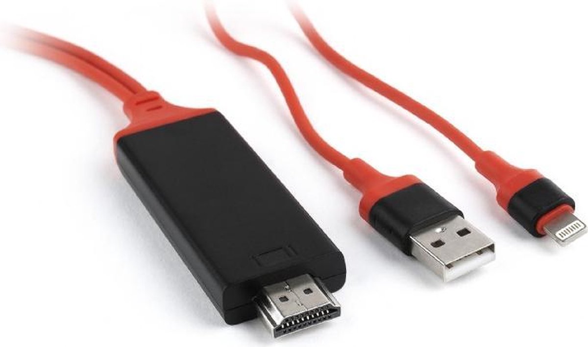 Gembird - HDMI kabel voor iPhone en iPad, 8-pin/USB HDMI