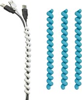 Kabelbinders - Flexibel - Cable Twister - Licht blauw - Set van 3 stuks - 19 x Ø 1,5 cm
