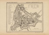 Historische kaart, plattegrond van de stad Den Bosch of s Hertogenbosch in Noord Brabant uit 1867 door Kuyper van Kaartcadeau.com