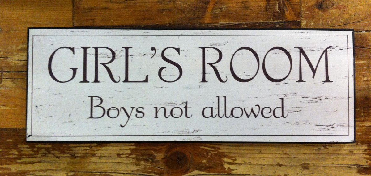 Girl's room tekstbordje
